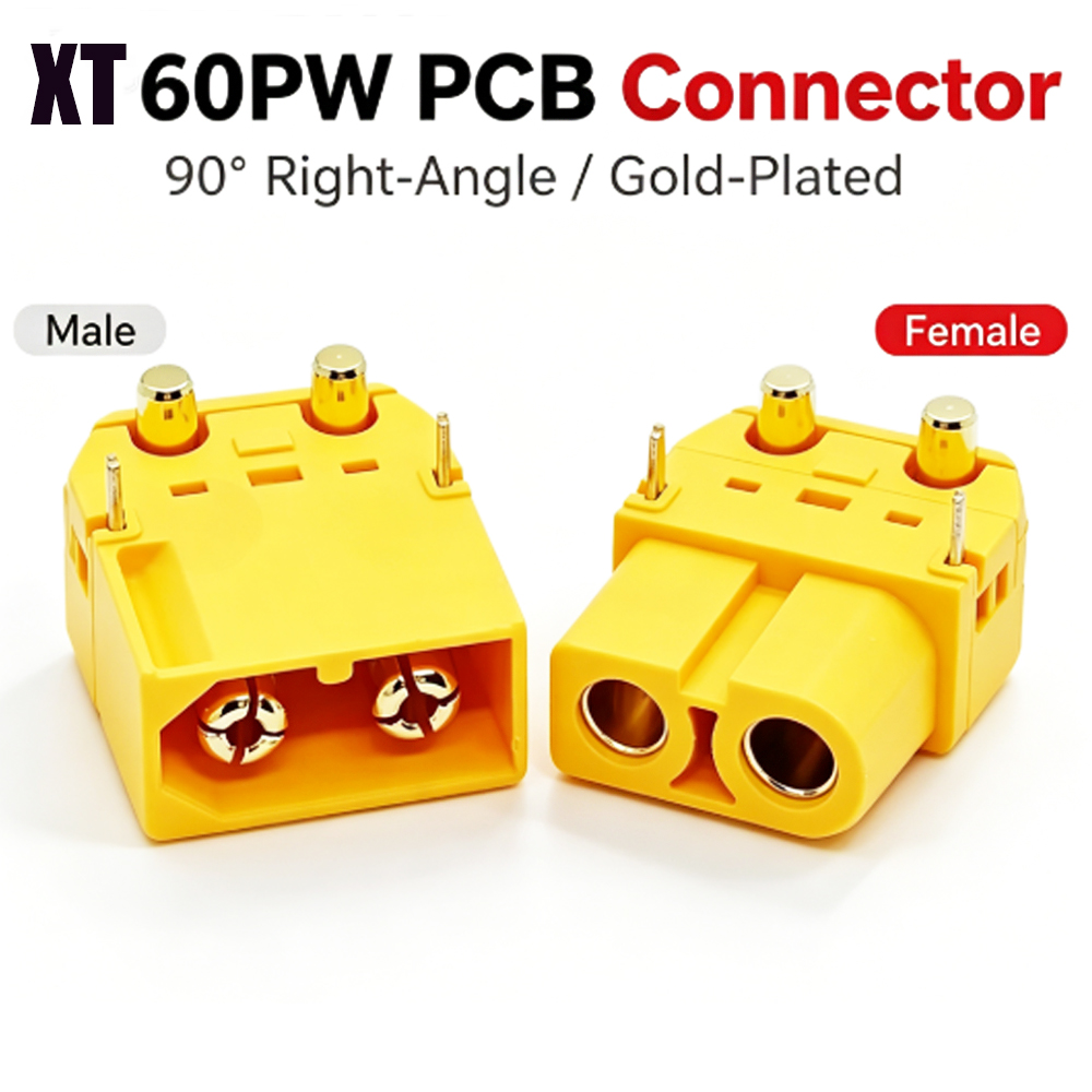 Drone Battery Adapter - Amass XT60PW PCB-montageconnector 90 ° Vergulde