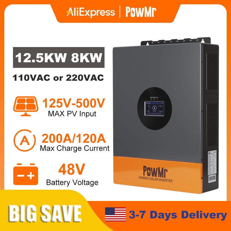 PowMr 12,5KW 8KW Split-Phase O - Drone Solar Charger recensie en prijs