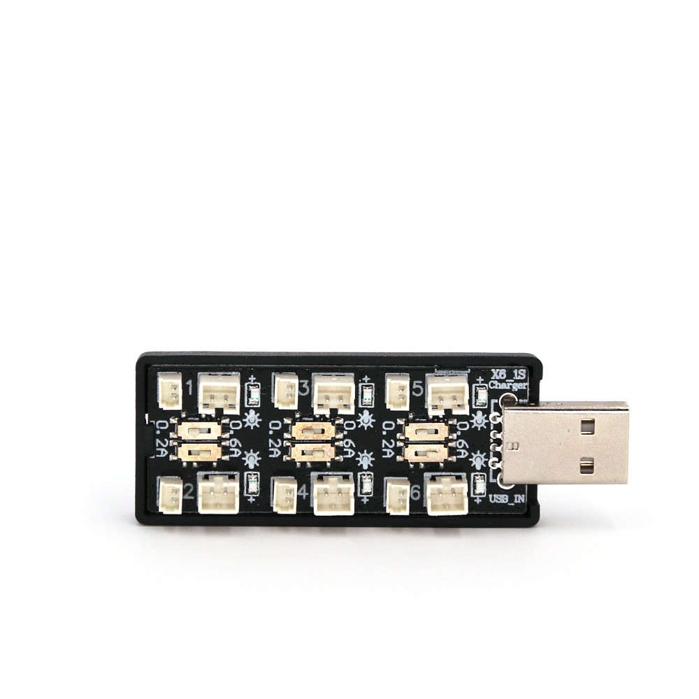 6CH USB 1S LiPo/LiHv 3.7 V/4.2 - Drone Battery Adapter recensie en prijs