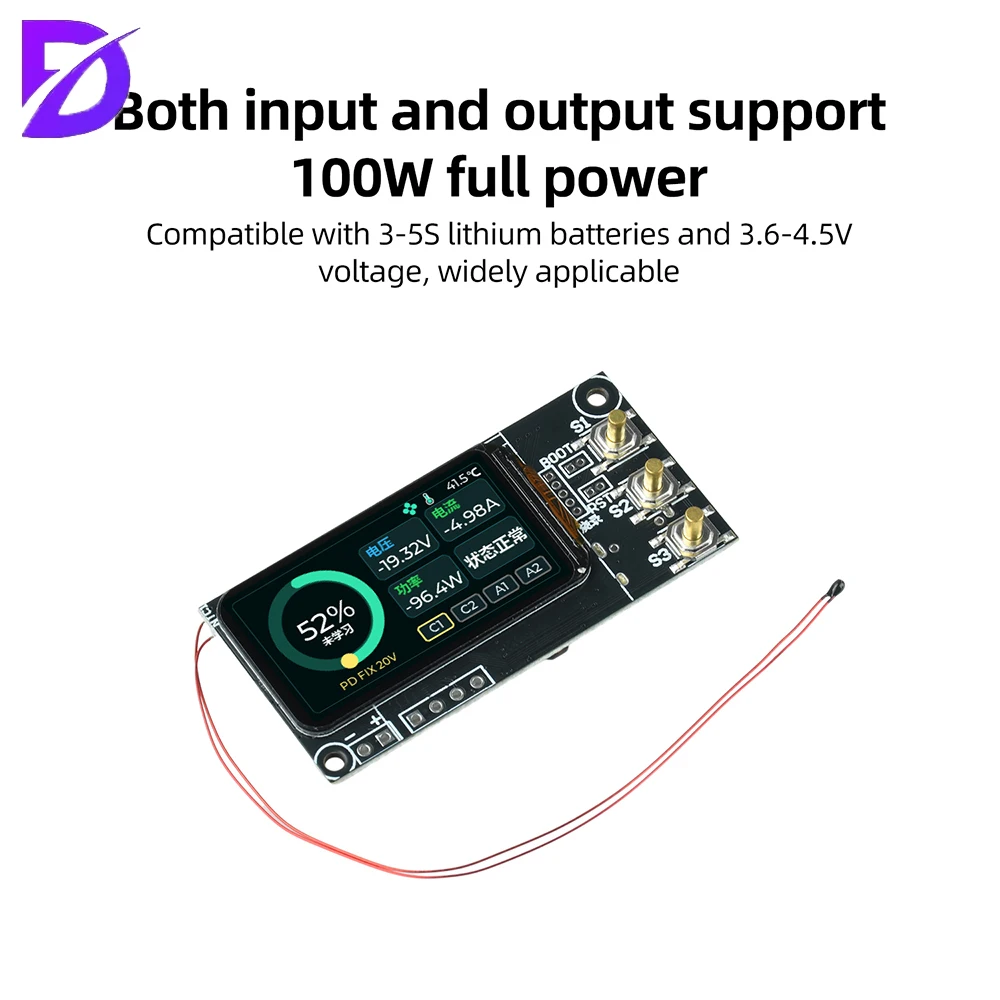 100W PD DIY Powerbank Module m - Drone Solar Charger recensie en prijs